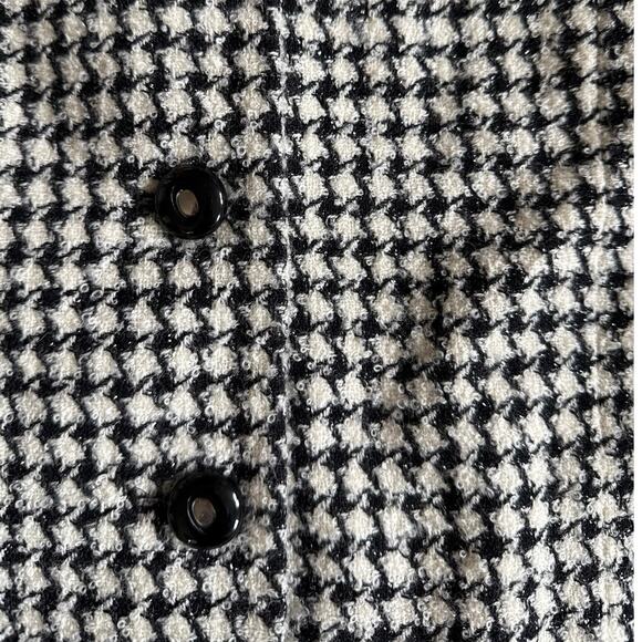 Vintage Women’s Pendleton Houndstooth Wool Tweed Blazer Jacket Black Size 10 - Picture 3 of 7